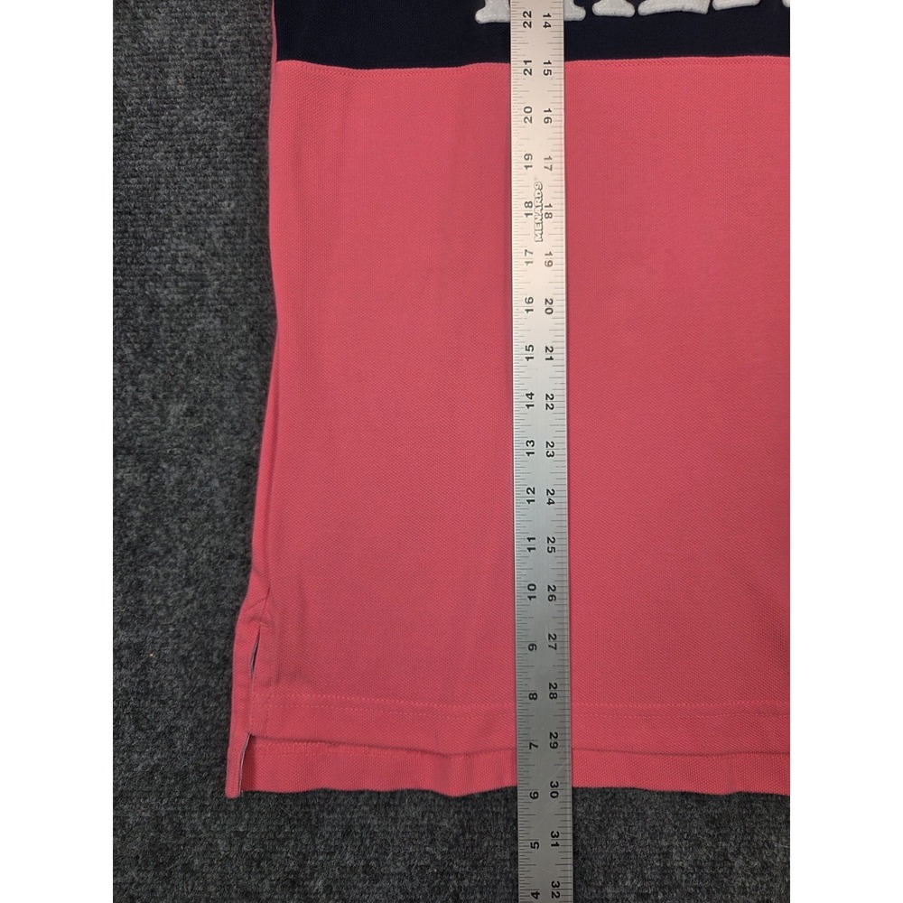 Tommy Hilfiger Polo Shirt Mens Medium Pink Embroidered USA - Picture 5 of 7